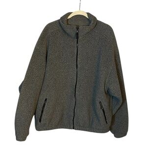 Eddie Bauer Cozy Gray Thick Fleece Jacket